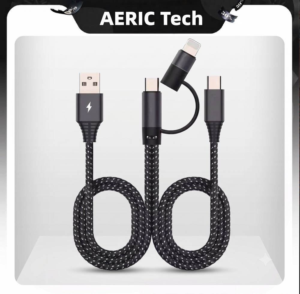 AERIX 3-in-1 live audio and charging cable hub